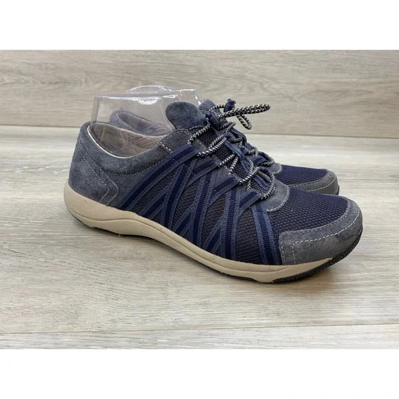 Dansko Women's Sneakers Blue Suede Mesh 5.5 Walking Shoes - Picture 1 of 11